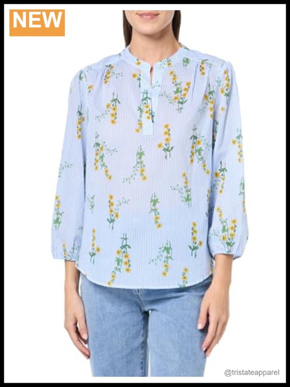 Nautica Cotton Long Sleeve Popover Tunic Shirt